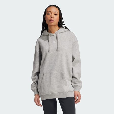 ADIDAS ORIGINALS Sweat-shirt à capuche molleton oversize Essentials Medium Grey Heather FEMME