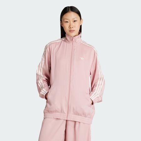 ADIDAS ORIGINALS Veste de survêtement Firebird satin 3 bandes à volants adidas Originals Wonder Mauve FEMME