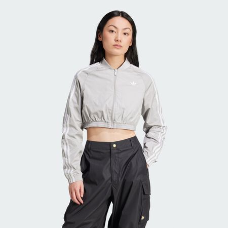 ADIDAS ORIGINALS Veste de survêtement courte Adicolor Teamgeist Grey Two FEMME