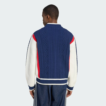 ADIDAS ORIGINALS CARDIGAN RÉTRO REMIX Night Indigo / Off White / Better Scarlet HOMME