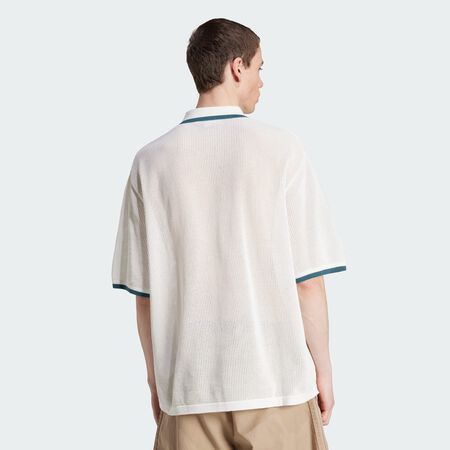 ADIDAS ORIGINALS Chemise boutonnée maille adidas Originals Wonder White HOMME