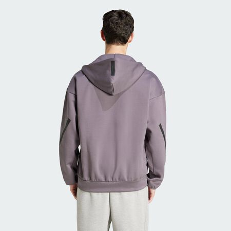 ADIDAS ORIGINALS Z.N.E. Full-Zip Hooded Track Jacket Grey Strata MEN