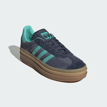 ADIDAS ORIGINALS Gazelle Bold Shoes Shadow Navy / Acid Mint / Legend Ink WOMEN