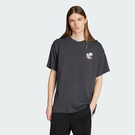 ADIDAS ORIGINALS T-shirt oversize logo floral Carbon HOMME