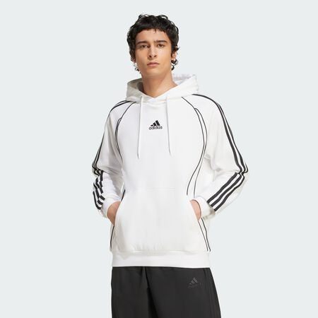 ADIDAS ORIGINALS Adicolor Teamgeist Cut Line Hoodie White / Black MEN