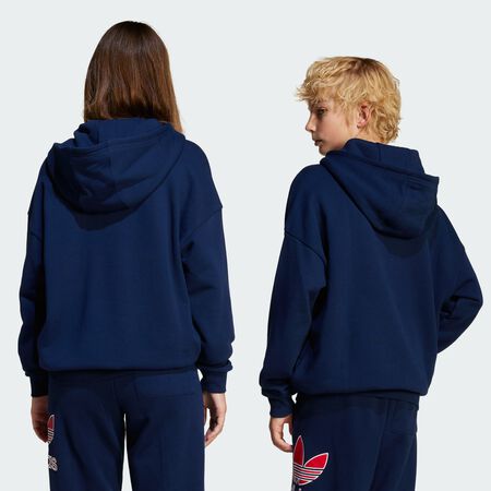 ADIDAS ORIGINALS Sweat-shirt à capuche grand logo Oversized Enfants Night Indigo JUNIOR