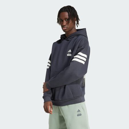 ADIDAS ORIGINALS ADIDAS STAR WARS THE MANDALORIAN HOODIE BACK GRAPHIC Night Grey MEN