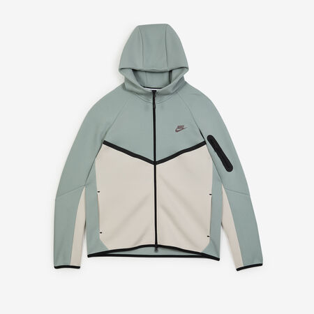 NIKE JACKET TECH FLEECE FZ BLEU/BEIGE HOMME