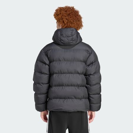 ADIDAS ORIGINALS Doudoune à capuche ton sur ton Black / Black / Black / Black HOMME
