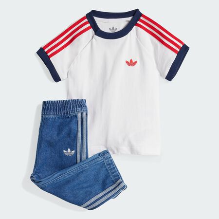 ADIDAS ORIGINALS Ensemble t-shirt Denim Enfants Medium Blue Denim / White CADET