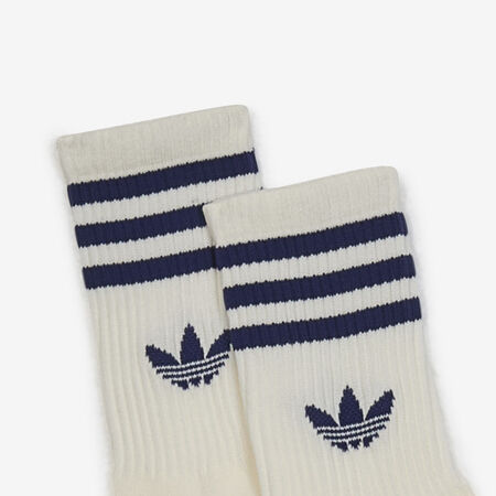 ADIDAS ORIGINALS CHAUSSETTES X3 CREW 3 STRIPES WHITE/BLUE UNISEX