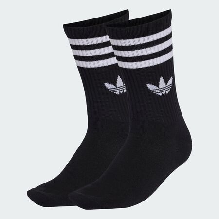 ADIDAS ORIGINALS 3-STRIPES CREW SOCKS 10 PAIRS Black UNISEX