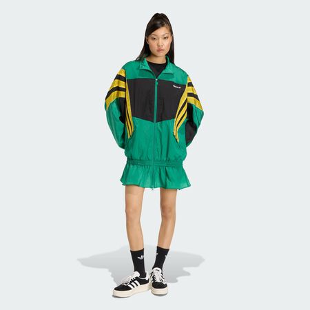 ADIDAS ORIGINALS SANTIAGO WOVEN TRACK TOP Bold Green WOMEN