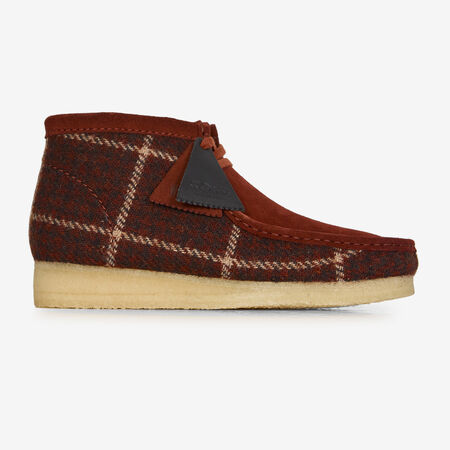 CLARKS WALLABEE BT HARRIS TWEED MARRON HOMME