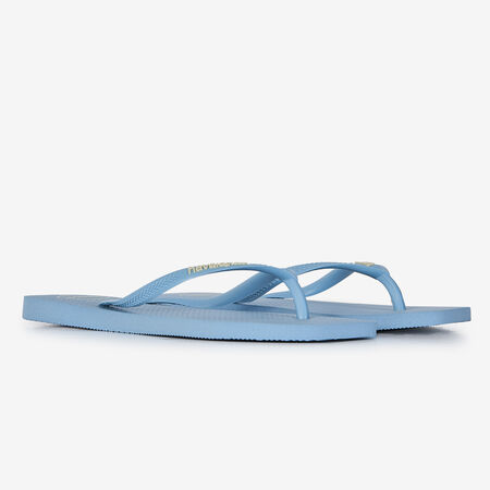 HAVAIANAS SLIM SQUARE LOGO POP UP BLUE WOMEN