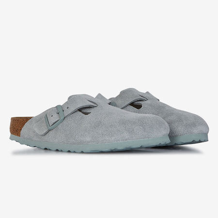 BIRKENSTOCK boston BOSTON SUEDE PURE SAGE VERT FEMME