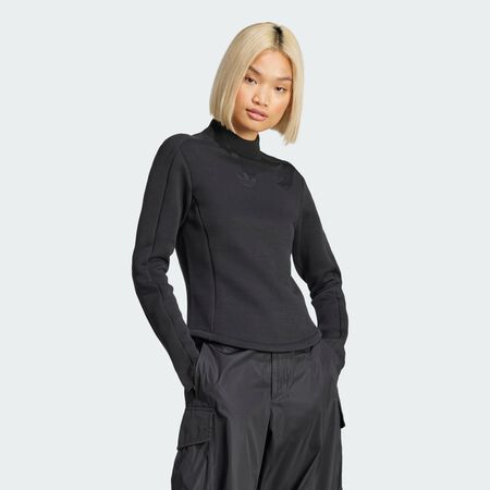 Haut manches longues interlock structuré : Black