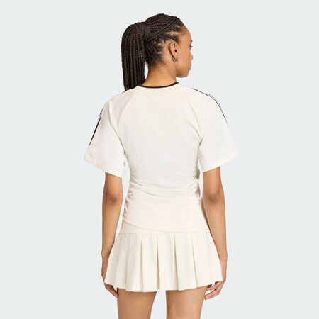ADIDAS ORIGINALS ROUCHED FOOTBALL JERSEY Off White WOMEN