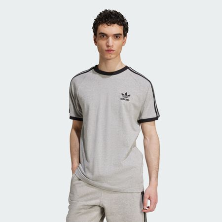 T-shirt 3 bandes Adicolor Classics : Medium Grey Heather / Black
