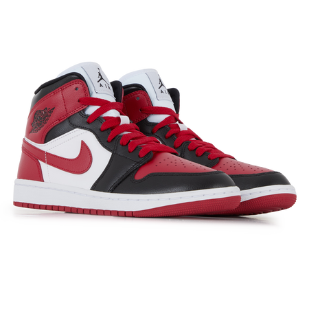 JORDAN air jordan 1 AIR JORDAN 1 MID ALTERNATE BRED BLACK/RED WOMEN