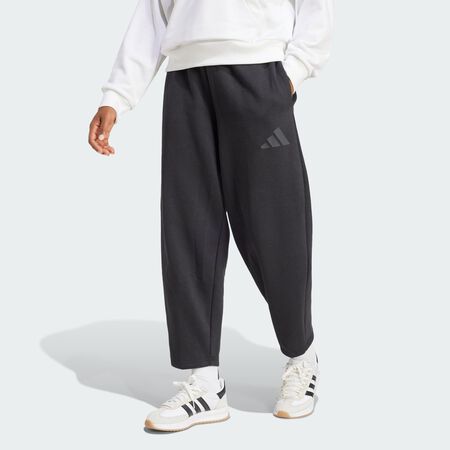 ADIDAS SPORTSWEAR Essentials Contemporary Logo Fleece Barrel Pants Black WOMEN