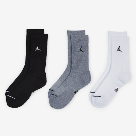 JORDAN CHAUSSETTES X3 CREW JUMPMAN WHITE/GREY MEN