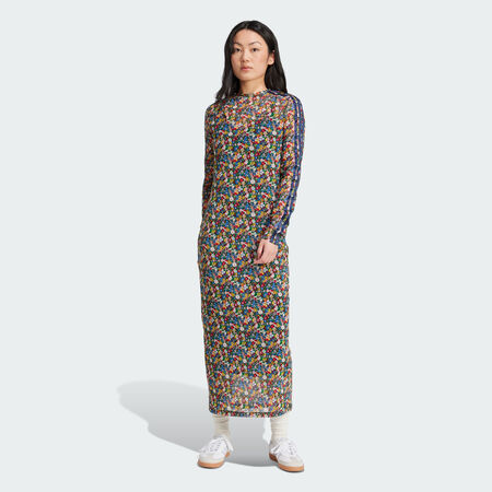 ADIDAS ORIGINALS Robe longue mesh Liberty London Multicolor / Night Indigo FEMME
