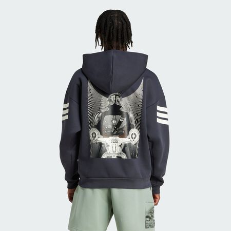 ADIDAS ORIGINALS ADIDAS STAR WARS THE MANDALORIAN HOODIE BACK GRAPHIC Night Grey MEN