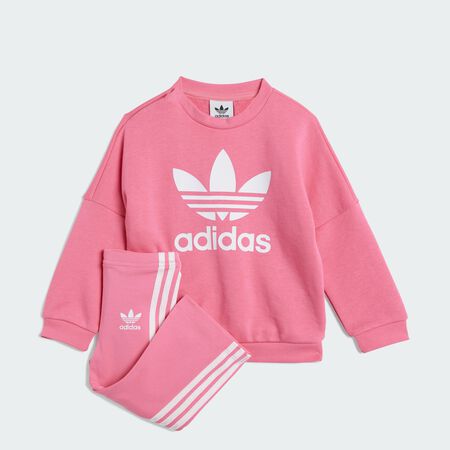 ADIDAS ORIGINALS Ensemble legging évasé haut ras-du-cou ample Pink Fusion CADET