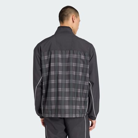 ADIDAS ORIGINALS Veste de survêtement ample à motif écossais Black HOMME