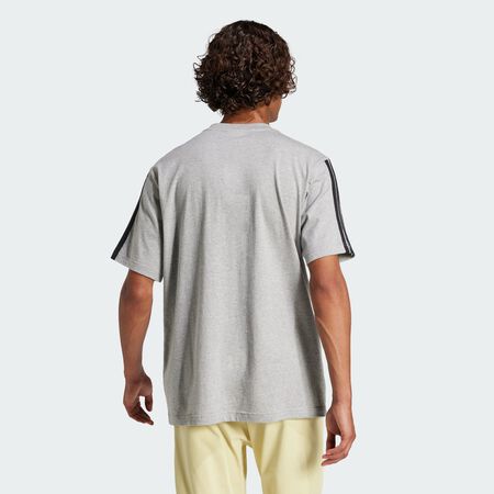 ADIDAS ORIGINALS Essentials 3-Stripes Single Jersey Tee Medium Grey Heather / Black MEN