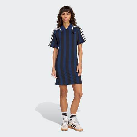 ADIDAS ORIGINALS Football Inspired Graphic Dress Night Indigo WOMEN