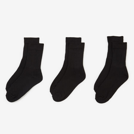 COURIR PACK CHAUSSETTES X3 MID CREW BLACK UNISEX