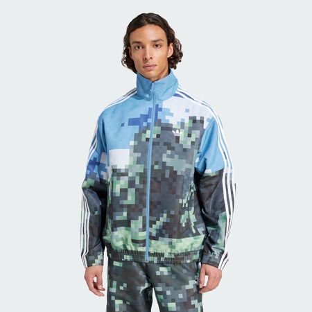 ADIDAS ORIGINALS Veste de survêtement adidas Originals x Minecraft Hazy Blue / Magic Lime / Tribe Green MIXTE