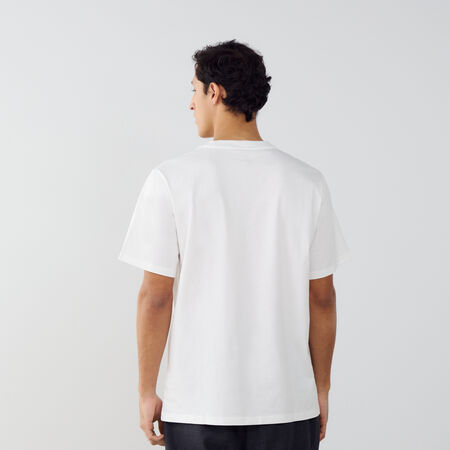 CONVERSE TEE SHIRT STAR CHEVRON EMBROIDERED WHITE/BLACK MEN