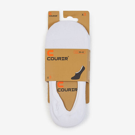 COURIR PACK FOOTIES COURIR X3 WHITE UNISEX