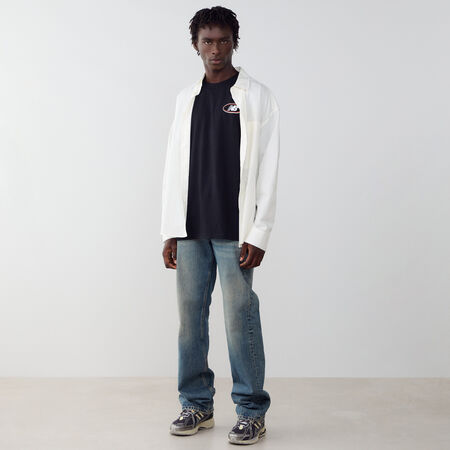 NEW BALANCE TEE SHIRT OVAL LOGO NOIR/BLANC HOMME