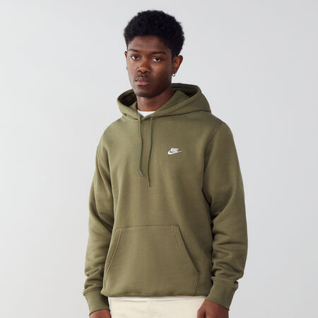 NIKE HOODIE CLUB SMALL LOGO GREEN/WHITE MEN