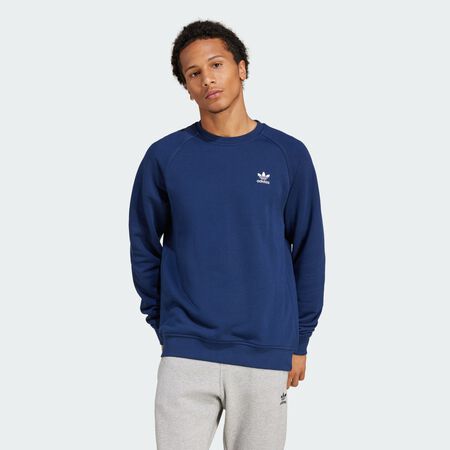 Trefoil Essentials French Terry Crew Sweatshirt : Night Indigo