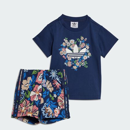 ADIDAS ORIGINALS Ensemble short et t-shirt adidas Originals x Liberty London Enfants Night Indigo CADET