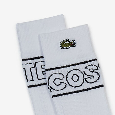 LACOSTE CHAUSSETTES X3 CREW EMBRO GRAPHIC WHITE MEN