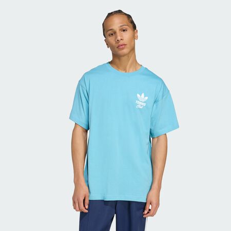 ADIDAS ORIGINALS T-shirt surdimensionné Tennis Club GFX Preloved Blue HOMME