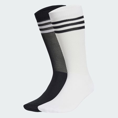 ADIDAS ORIGINALS Chaussettes mi-mollet texturées (2 paires) White / Black MIXTE