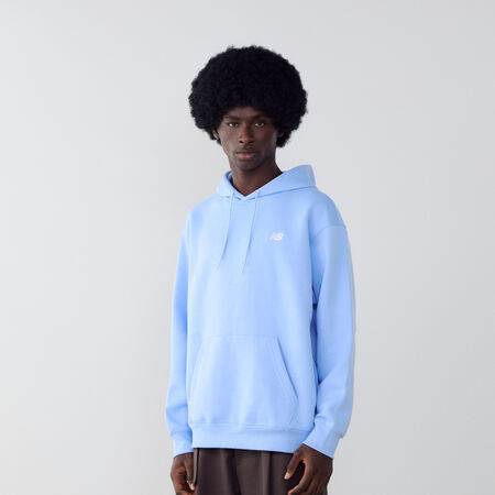 NEW BALANCE HOODIE SMALL LOGO BLUE/WHITE MEN
