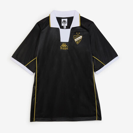 KAPPA MAILLOT JERSEY PIPING LINES NOIR/OR HOMME