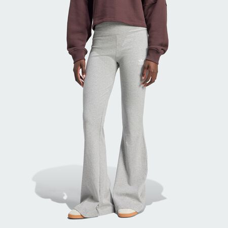 ADIDAS ORIGINALS Essentials Rib Flared Leggings Medium Grey Heather WOMEN