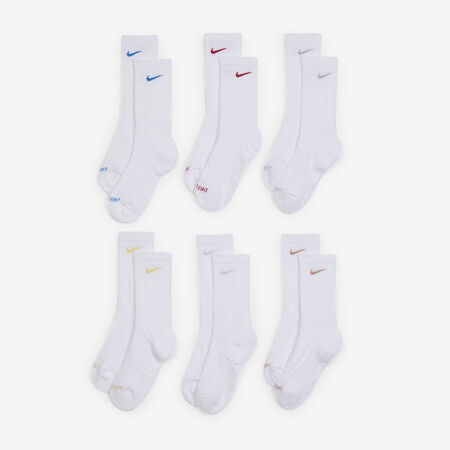 NIKE CHAUSSETTES X6 CREW CUSHION BLANC/MULTICOLORE HOMME