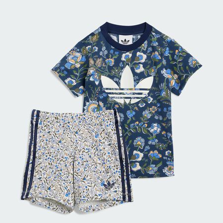 ADIDAS ORIGINALS Ensemble t-shirt court adidas Originals x Liberty London Enfants Night Indigo / Multicolor CADET