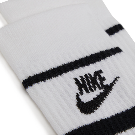 NIKE CHAUSSETTES X3 CREW STRIPE WHITE/BLACK UNISEX