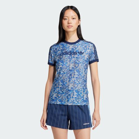 ADIDAS ORIGINALS T-shirt Cali ton sur ton adidas Originals x Liberty London Multicolor / Chalk White / Ambient Sky / Night Indigo FEMME